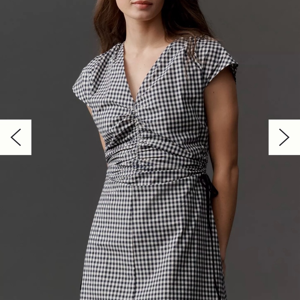 Anthropologie - Lisa Says Gah Felicity Dress - Midnight Check - Large - BNWT - Picture 2 of 7
